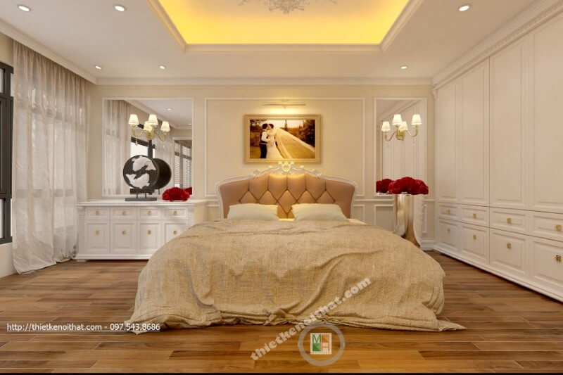 Thiết kế nội thất phòng ngủ chung cư sang trọng và tinh tế Thiết kế nội thất