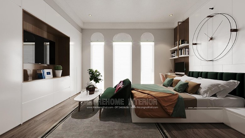 Morehome đưa đến cho khách hàng mẫu giường ngủ gỗ màu trắng tinh tế - Nâng niu giấc ngủ êm ái 15 mẫu giường ngủ gỗ hiện đại đang được yêu thích