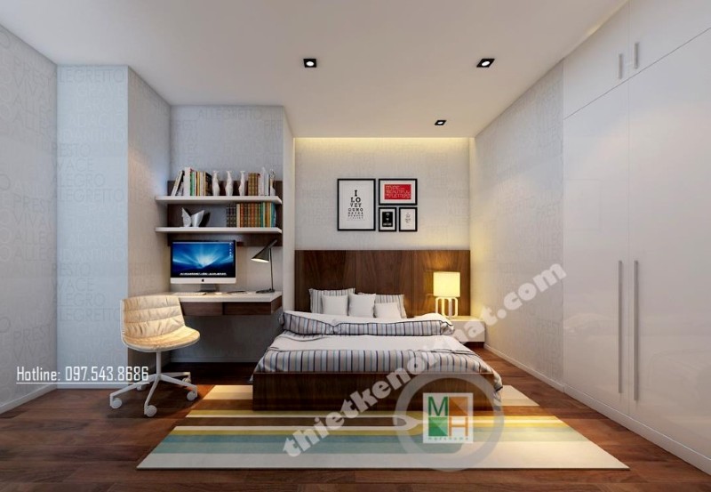 Giường ngủ gỗ công nghiệp hiện đại với tone màu nâu trầm được coi là điểm nhấn ấn tượng ở không gian phòng ngủ 15 mẫu giường ngủ gỗ hiện đại đang được yêu thích