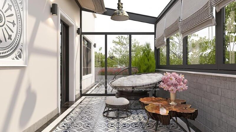 Bàn gỗ óc chó nguyên tấm đẹp, cao cấp lựa chọn ấn tượng để tạo nên không gian ngoài trời sinh động nhưng không kém phần sang trọng cho ban công biệt thự, nhà phố. Thiết kế nội thất