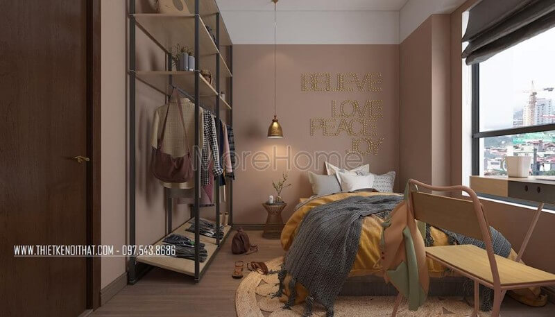 Thiết kế nội thất phòng ngủ cho bé gái với phong cách thiết kế scandinavian thu hút Thiết kế nội thất phòng ngủ hiện đại, đơn giản tại HCM